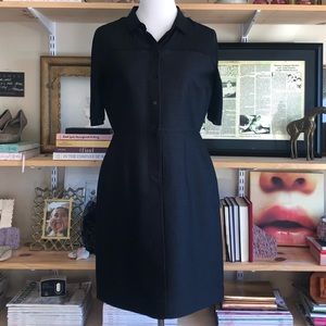 COS Black Button-Up Dress
